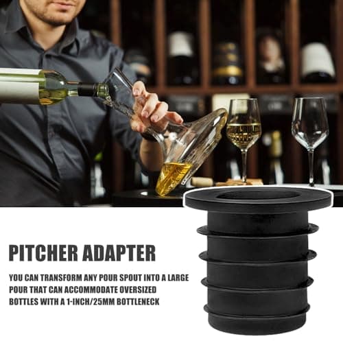 Shienfir Olive Oil Pourer Adapter Universal Spout 1/6pcs Silicone Liquor Wine Bottle Pour Convertor 6pcs — view 6