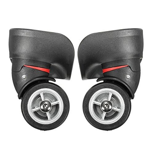 Tutoy 2Pcs Black Luggage Suitcase Universal Wheels Repair Replacement — view 3