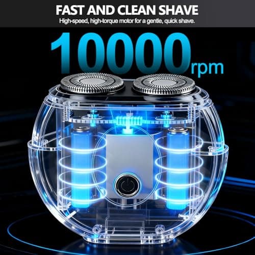 LOPHE Mini Electric Shaver for Men, 2025 New Portable Razors for Men,Portable Cordless Travel Razor with Type-C Fast Charge, 45min Runtime,Waterproof Double Head Shaver, Black — view 5