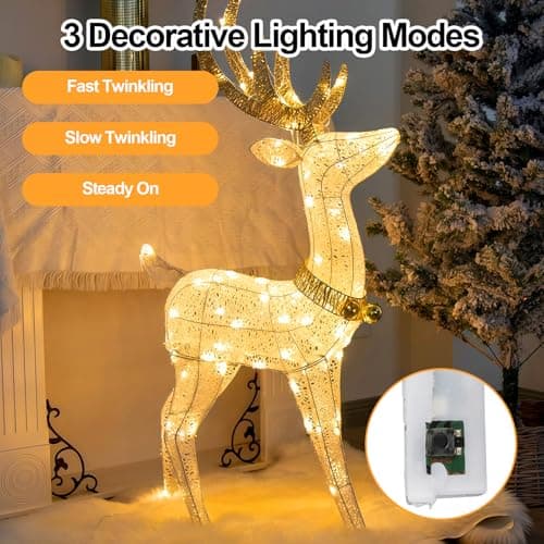 8 Pack Battery-Operated Fairy Lights, 2m 20 LED String Lights, Warm White — view 4