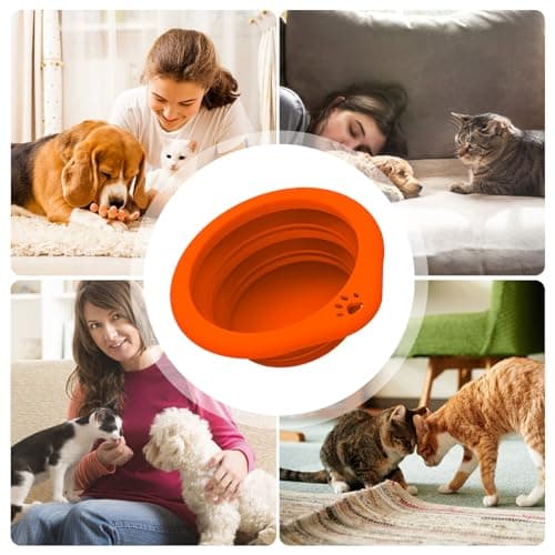 Dog Travel Bowl Portable 300ml Expandable Feeding Cup Carabiner — view 4