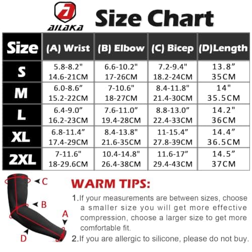 Ailaka Compression Sleeve Arm for Men & Women, 15-20 mmHg Graduated Support for Everyday Swelling, Muscle Fatigue & Active Recovery (BK, M) — view 4