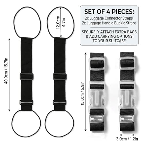 4Pcs Luggage Connector Straps for Suitcases, Luggage Straps Suitcase Belts — view 2