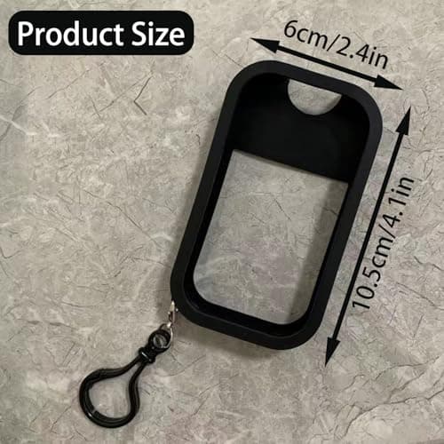 Spray Hand Sanitizer Accessories Portable Silicone Case for Travel Card Spray Bottles with Keychain Hook Refillable Perfume Hand Sanitizer Makeup Storage — view 2
