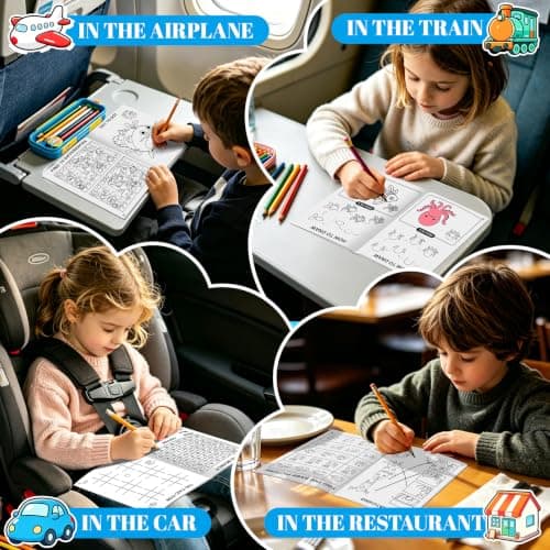 Kalysky 20 Travel Games Activity Books for Kids, Plane Activities for Kids — view 6