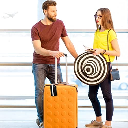 Flintronic 2 Pcs Aluminum Alloy Baggage Labels, Suitcase ID Tag Set, Handbag Tag Labels Travel Accessories for Checked Luggage, Hand Luggage and Handbags - Black — view 6