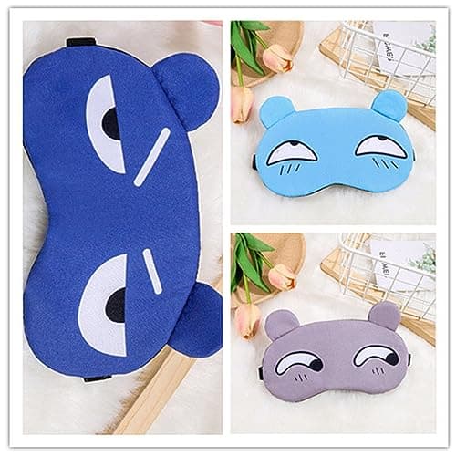 5 Pcs Kids Sleep Mask, Kids Eye Masks for Sleeping, Blackout Eye Masks for Sleeping with Adjustable Strap, Eye Cover Blindfold for Night Travel Nap Train Flight (5 Colors) — view 3