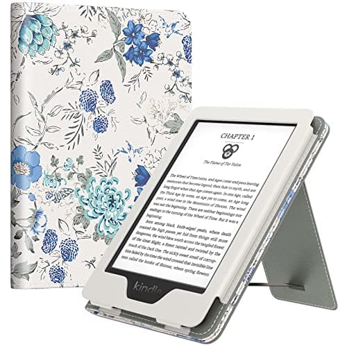 MoKo Case for 6" Kindle (11th Generation,2024/2022), Blue Flower on White