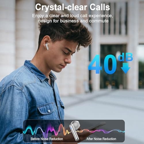 Wireless Earbuds, NEW Mini Bluetooth 5.4 Headphones In Ear with Deep Bass — view 4