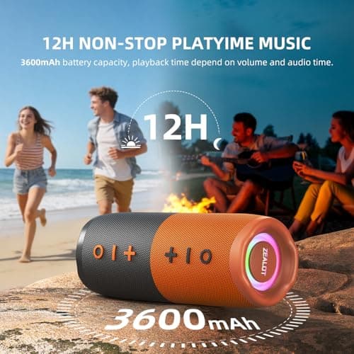 Zealot 2 in 1 Magnetic Split Bluetooth Speaker, 20W Power (10W per Speaker), Waterproof Split Wireless Speaker Bluetooth 5.3, 12H Playtime, True Wireless Pairing for Home, Outdoor or Travel — view 5