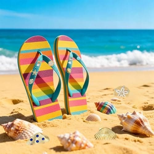 Sandal Charm Set - 6 Pieces Sandal Charms for Slippers, Shoe Decor — view 4