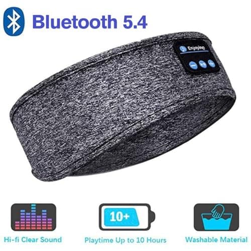 ePalZoneXP Sleeping Headphone, Overhead Headband, Eye Mask Headphones, 2026 Bluetooth 5.4 Wireless, Stereo Earphone, Music Headband for Side Sleepers Sports Headphone Outdoor UK (Grey) — view 5