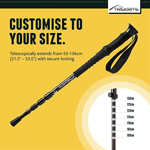 Trekrite Compact Traveller’s Walking/Hiking/Trekking Poles/Sticks - 4-Section Unisex (2pc / set/pair) - UK Based Company — view 5