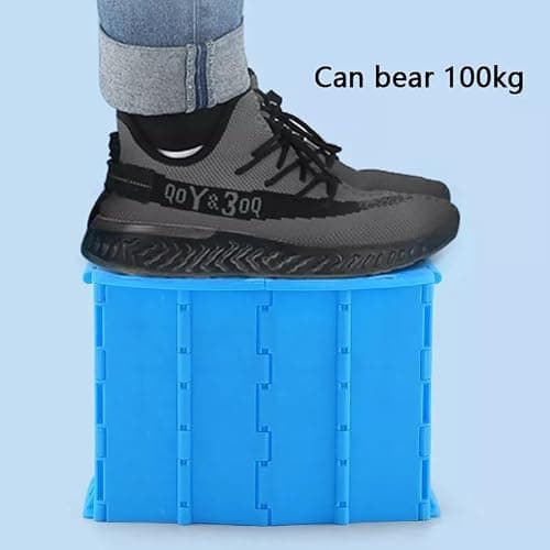 Outdoor Travel Folding Toilet Portable Mobile Seat Camping Hiking (Pink Toilet with 10 Trash Bag, 350g) — view 6