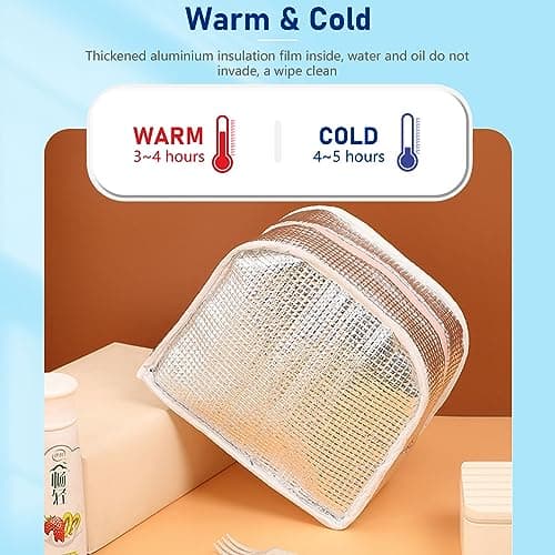 Runmeihe Kids Lunch Bag for Girls Boys Students, Reusable Cartoon Insulated Lunchbag,Small Foldable Waterproof Lunch Bags for Travel Picnic School — view 4