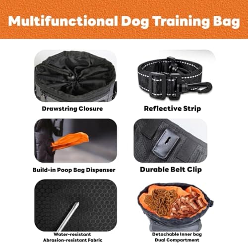 HANWELL Dog Walking Bag with Dual Compartment & Removable Inner Pocket — view 6