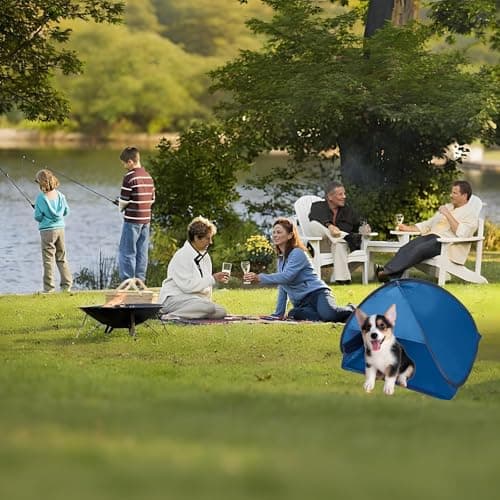 Sunshade and Sun Protection Pop Up Beach Tent,Mini Personal Beach Pop Up Tent,Portable Pop-Up Beaches Shelter，Beaches Shade Quickly Assembled for Kid Small Dogs Cats and Other Small Pets — view 5