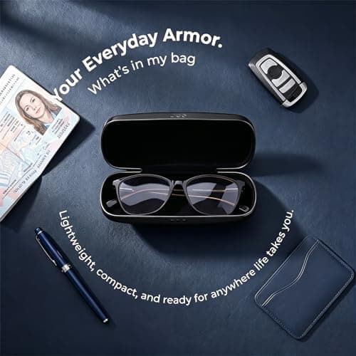 Philley Sunglasses Aluminum Ultra-Light Eyeglasses Case Glasses Case(Black) — view 5