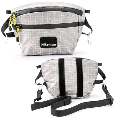 HIKEMAN Bumbag Waist Fanny Pack - Lightweight Backpack Extension Bag,Waterproof Waist Bag,Backpack Strap Pouch,Cross Body Bag Chest Bag,Backpack Attachment Bag for Running Hiking Camping (Grey)