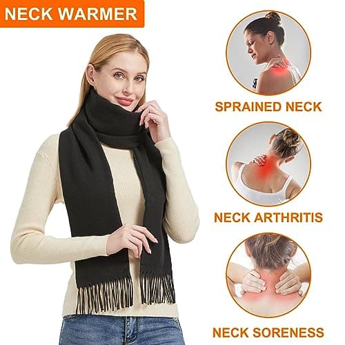 vapesoon Long USB Heated Scarf with 6000mAh Battery Pack for Women Men — view 2