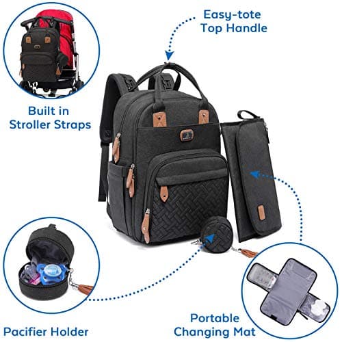 Dikaslon Baby Changing Bags Backpack, Large Baby Bag, 19 Pockets, Outdoors — view 2