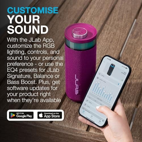 JLab Go Party Portable Bluetooth Speaker, Mulberry — view 4