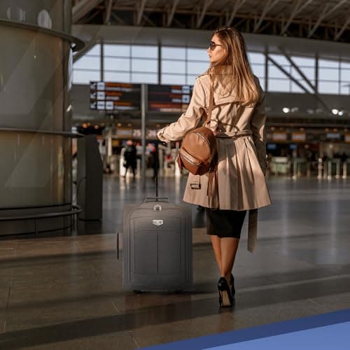 LUGG Soft Cabin Bag for EasyJet Overhead Locker - Durable Lightweight Travel Bag - 56 x 45 x 25cm - Spacious Main Compartment, Stylish Design, Easy Carry for Weekend & Business Trips- Charcoal — view 6