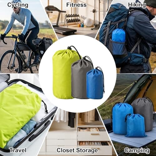 Apcodino 3PCS Stuff Sack Waterproof Outdoor Small Items Storage Stuff Bag — view 5
