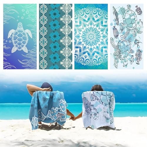 Startseite Microfibre Beach Towels for Adults - 2 Pack 180x100cm Lightweight Beach Towel Extra Large, Sand Free & Quick Dry Beach Towel Extra Large for Travel, Swim, Sports(Double Turtle) — view 6