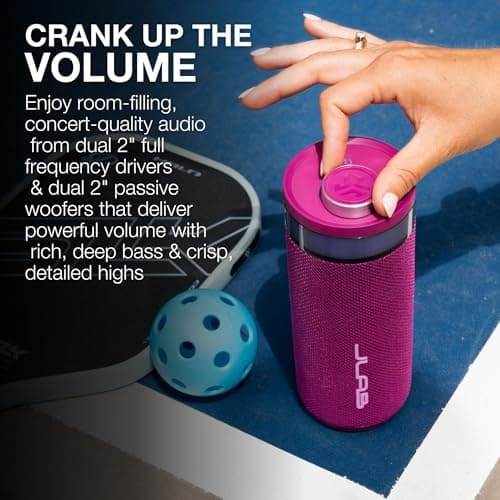 JLab Go Party Portable Bluetooth Speaker, Mulberry — view 3