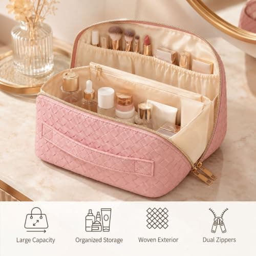 Flat Lay Makeup Bag for Travel and Storage — view 4