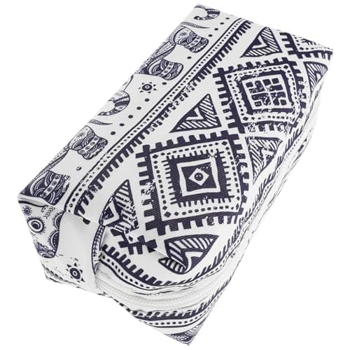 Cotton Linen Makeup Bag Zipper Pouch for Travel and Business Trips
