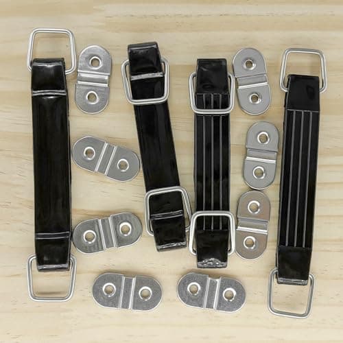 DDHOMIN 4 PCS Black Plastic Pull Handles for Luggage Trunk Suitcase — view 4