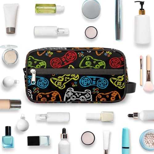 Travel Toiletry Bag for Boys Kids - Game Controller Waterproof Hanging Dopp Kit for Men, Shaving Bag with Large Capacity for Bathroom, Sports, Shower — view 4
