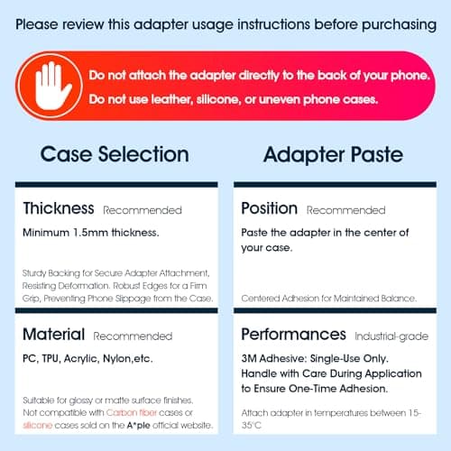 sincetop Universal Adhesive Adapter - Compatible with series C [ Gen 1 / Gen 2 ] Mounts - Quick Attach Your Cell Phone to Any Bike Mount/Car Phone Holder/Armband/Belt Clip — view 4