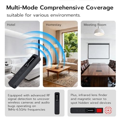 Mcbazel Hidden Camera Detector, Anti Spy RF Bug Sweeper for Hotel Travel — view 3