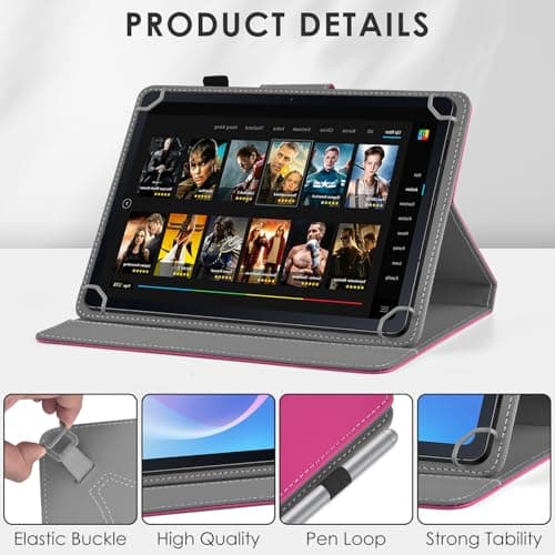 KATUMO Folio Leather Universal Case for 9.6-11 Inch Tablet, Black — view 4