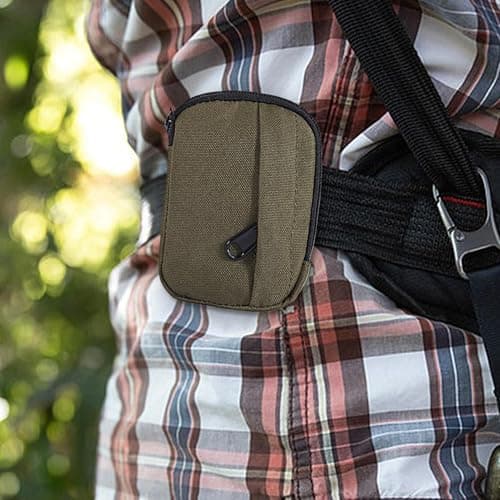 Utility Belt Pouch for Men – Small Keychain Bag, Outdoor Waist Case | Portable Coin Purse Card Holder, Nylon Earphone Pack, Hiking Travel Camping Wallet, Compact Everyday Carry Organizer — view 2