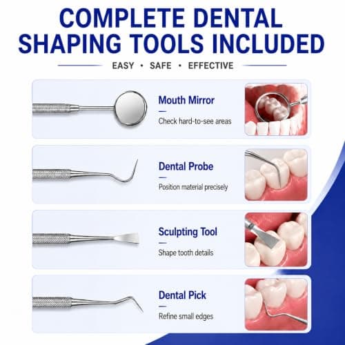 Temporary Tooth Filling Repair Kit, 30ml Emergency Tooth Filler with Tools — view 5