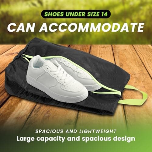Waterproof Shoe Bags for Travel, Dustproof Shoe Storage Bag with Active Carbon Fabric,Portable Travel Shoes Organizer with Zipper for Men Women Daily Home Use — view 4