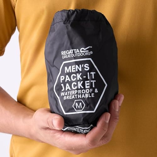 Regatta Mens Pack It Jacket, Waterproof, Breathable & Lightweight - For Outdoors, Rain, Walking, Hiking & Camping — view 6