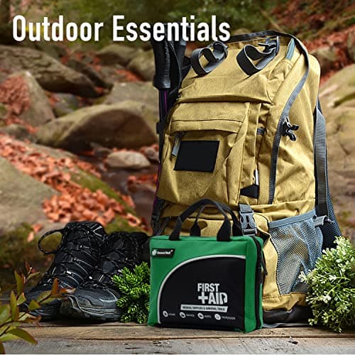 General Medi 160 Piece Compact First Aid Kit Bag - Including Cold (Ice) Pack, Emergency Blanket, Moleskin Pad,Perfect for Travel, Home, Office, Car, Camping, Workplace (Green) — view 5