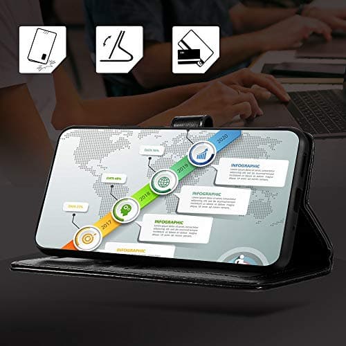 Shantime Wallet Leather Case for ZTE Telstra 5G Hotspot 2 - Black — view 5