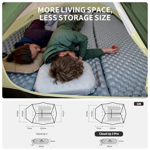 Naturehike Cloud Up Pro Camping Tent, 3 Person, Forest Green — view 4