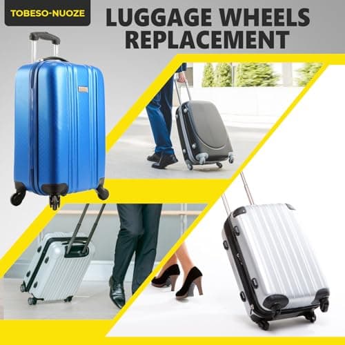 Tobeso-Nuoze Luggage Wheels Replacement Wheel for Luggage Suitcase Repair 360° Rotating Suitcase Replacement Wheels with 4 Mounting Holes H889 — view 6