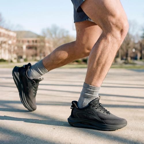 ALLSWIFIT Men's Slip On Stability Walking Run Shoes,Black,10 — view 3