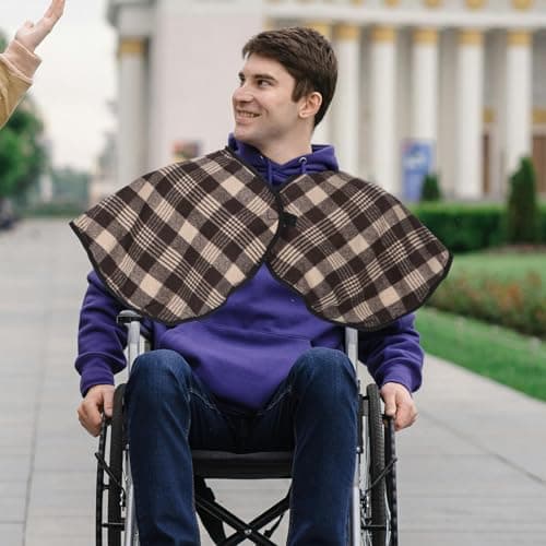 Wheelchair Warmer Blanket Cloth Poncho for Winter Travel — view 6