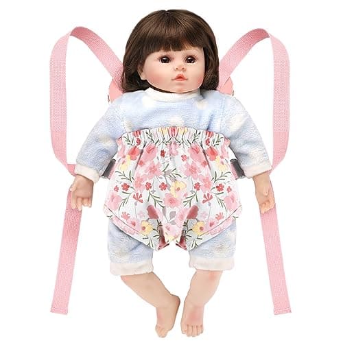 GAGAKU Baby Doll Carrier for Toddlers, Toy Baby Dolls Carrier, Reborn Baby Doll Accessories - Pink Rose of Sharon — view 5