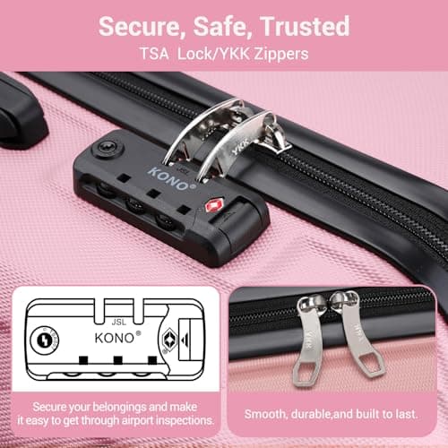 Kono Large Suitcase Lightweight ABS+PC Hard Shell 28 inch Checked Luggage — view 4
