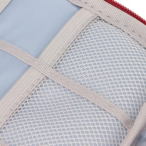 Watch Band Storage Bag Portable Case for Smartwatch Straps Cable Earphones Travel | Ideal Mothers Fathers Friends | High Grade Cationic 300D Material (Burgundy) — view 3